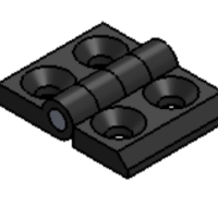 LIMA-HZC20X20-6 ZINC HINGE C W SCREW(BLACK)